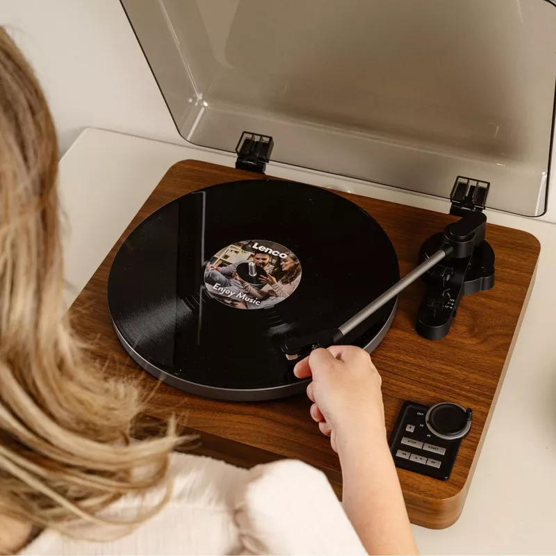 Platenspeler Lenco LBTA-165 hout met Bluetooth-connectiviteit