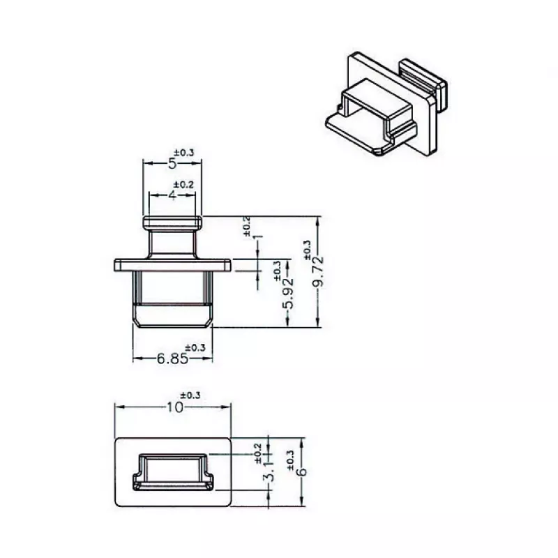 Bus-beschermkap USB Mini-B DeLOCK 64011