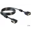 SVGA-kabel DeLOCK 83173 2m VGA D-Sub zwart