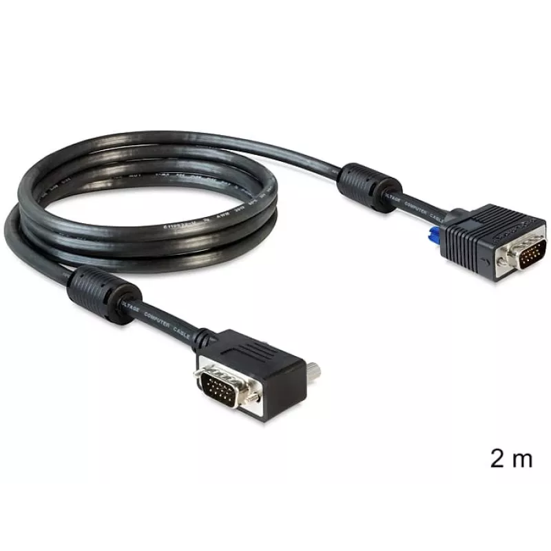 SVGA-kabel DeLOCK 83173 2m VGA D-Sub zwart