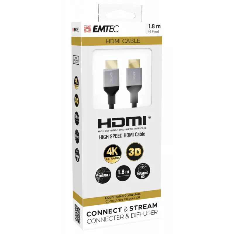HDMI-kabel Emtec ECCHAT700HD 1,8 m