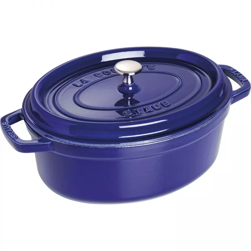 Gietijzeren cocotte Staub 4,25 L, 29 cm, blauw