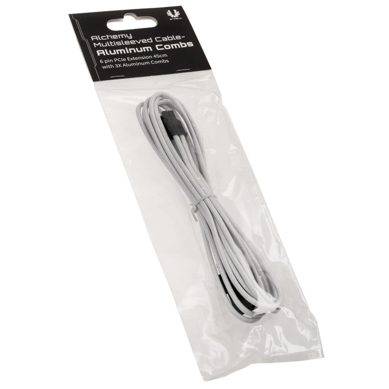 BITFENIX Alchemy PCIe 6-Pin verlengkabel 45 cm gesleeved wit