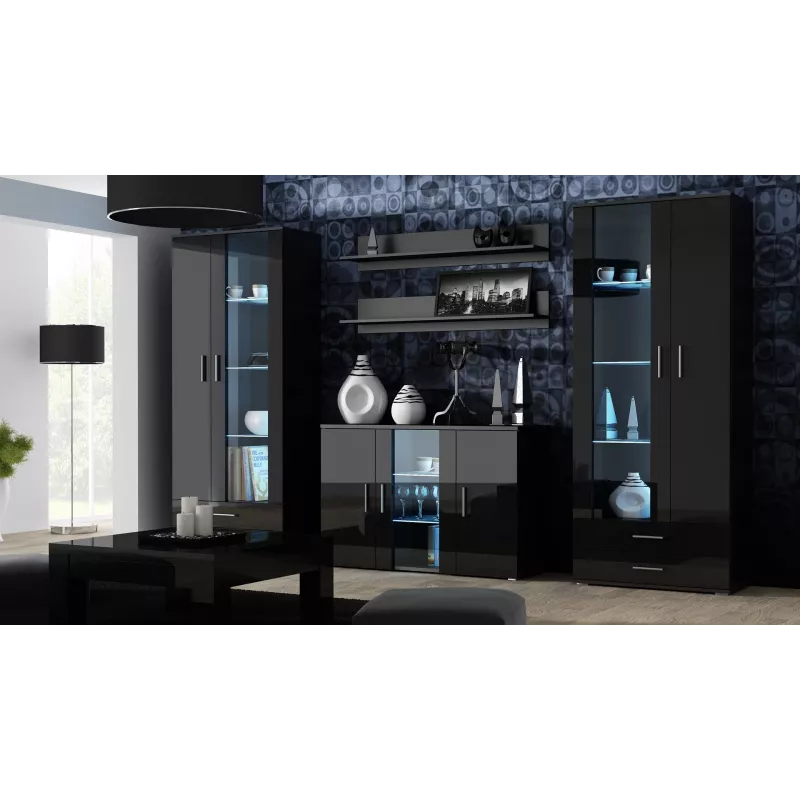 Sideboard Cama SOHO S7 120 cm Zwart Glans