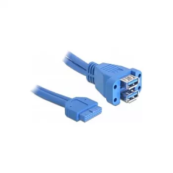 USB-kabel DeLOCK 82942 USB 3.2 Gen 1 0,45 m blauw