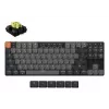 Mechanisch toetsenbord Keychron K1X-A4 80% QWERTY Engels, USB + Bluetooth, 87 toetsen, LED-achtergrondverlichting, grijs