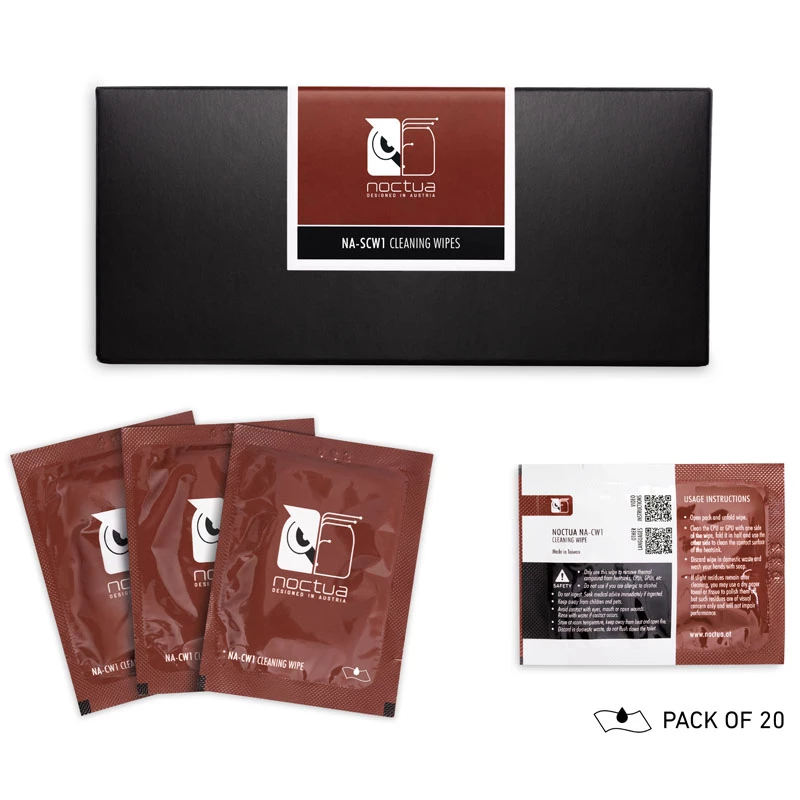 Oppervlaktevoorbereidingsdoekjes Noctua NA-SCW1, 20 stuks, 150×120 mm