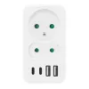 Power splitter MACLEAN MCE249 F/W – 2x stopcontacten (16A + 6A) en 4x USB (2x A, 2x C PD 20W)