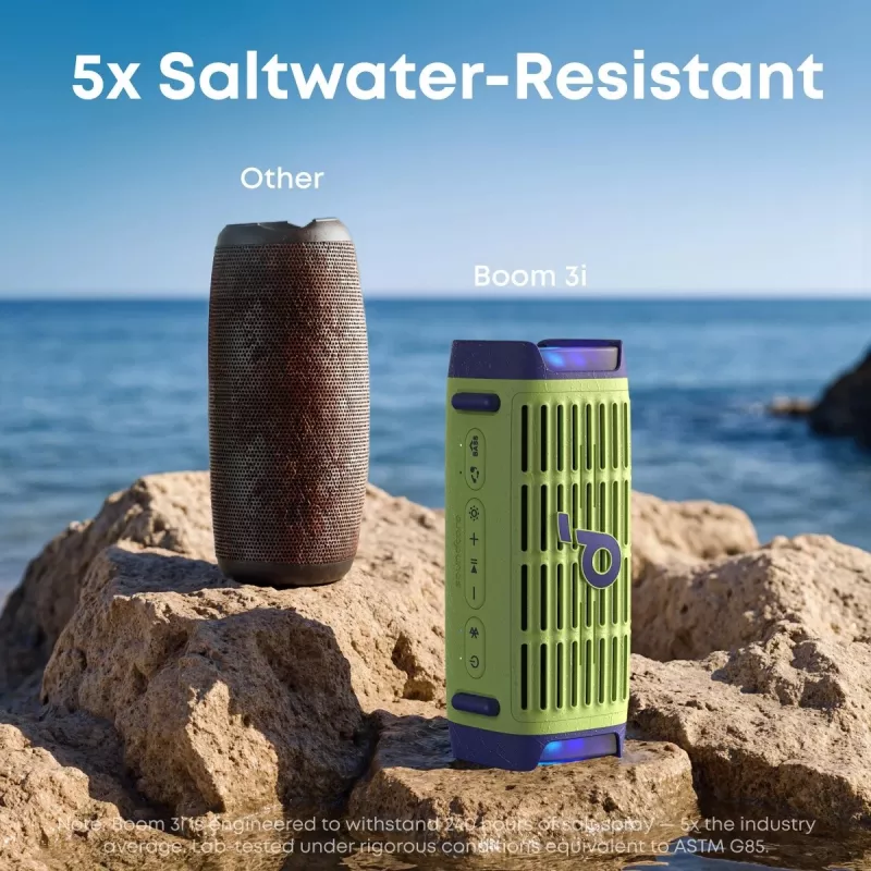 Draagbare luidspreker Anker Soundcore Boom 3i — 50 W, Bluetooth, waterdicht, groen