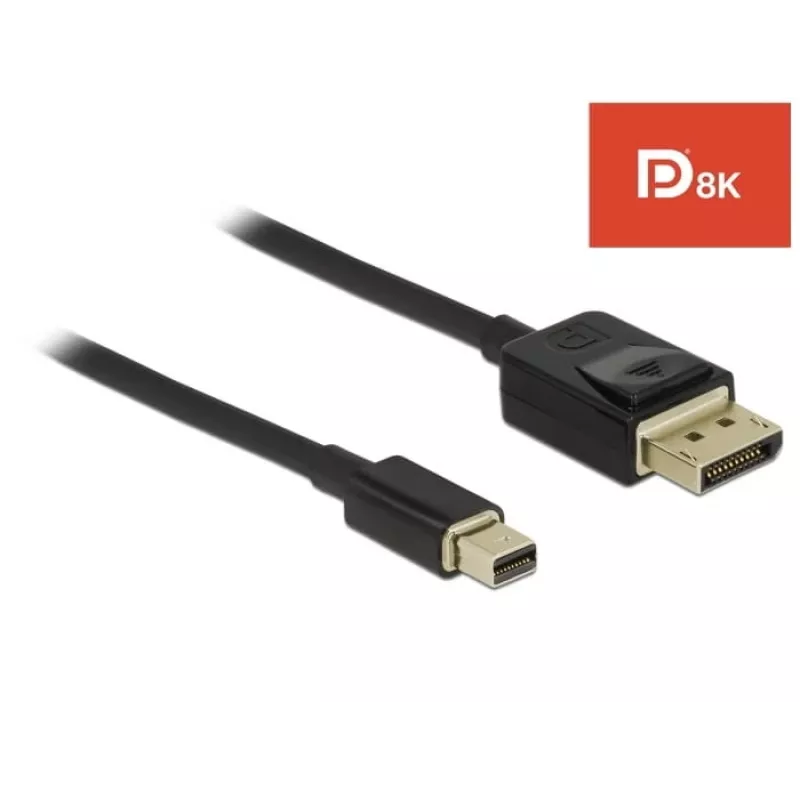 DeLOCK - DisplayPort-kabel - DisplayPort (M) naar Mini DisplayPort (M) - 2 m - zwart - 8K-ondersteuning