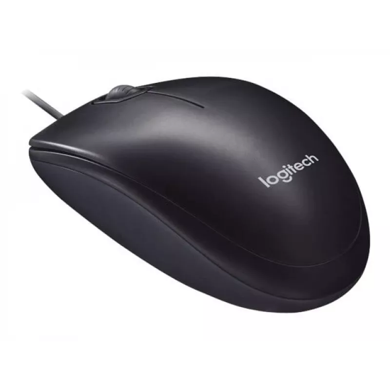 Logitech M90 bedrade optische kantoormuis — 1000 DPI, dubbelhandig, USB Type-A, zwart