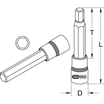 Dopsleutelset KS Tools 911.1325 1/2 inch aandrijving metrisch 2,2 cm diameter
