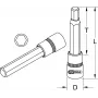 Dopsleutelset KS Tools 911.1325 1/2 inch aandrijving metrisch 2,2 cm diameter