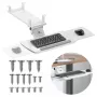 Toetsenbordhouder MACLEAN MC-156 W — verstelbaar plateau onder tafel, max. belasting 5 kg