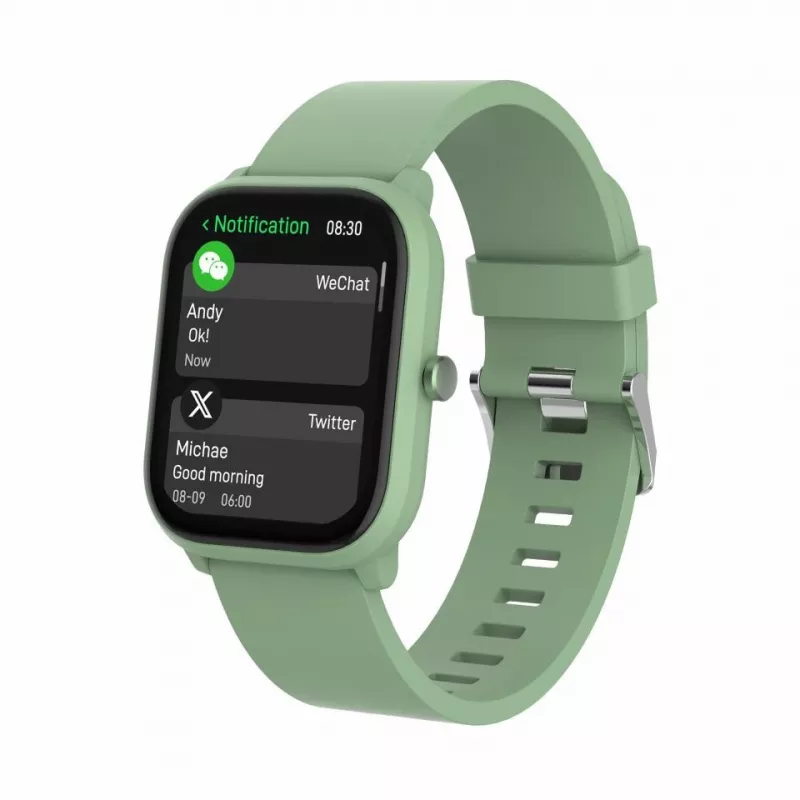 Smartwatch DENVER SWK-120GN met fitnesstracking en ondersteuning voor meldingen, groen