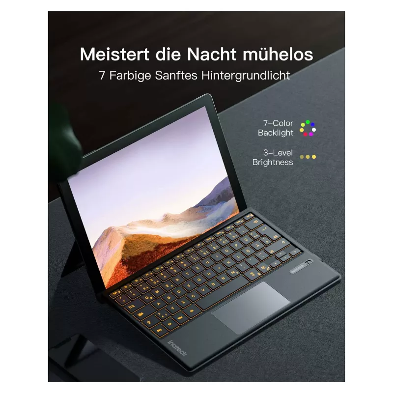 inateck toetsenbord Surface grijs, Sureface GO 1-4 Com. QWERTZ
