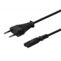 Stroomkabel SAVIO CL-97 — 1,2 m, netstekker type E naar IEC C7, zwart