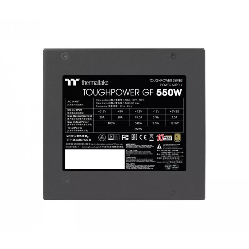 Voeding Toughpower GF 550W modulair 80+Gold