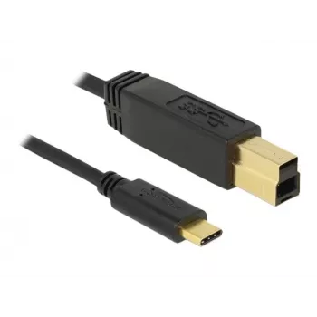 USB-kabel DeLOCK 83675 USB 3.2 Gen 2 1 m USB-C USB-B zwart
