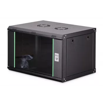 Wandgemonteerde 19-inch rackkast DIGITUS Dynamic-N DN-37101 — 7U, 600x450 mm, IP20, slot met sleutel, gedemonteerd