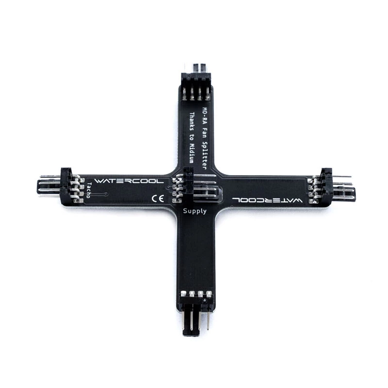 Radiator-splitter Watercool MO-RA X-Splitter voor Noctua NF-A20-ventilatoren