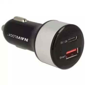 Mobiele apparaatlader Navilock 62782 universeel zwart DC auto