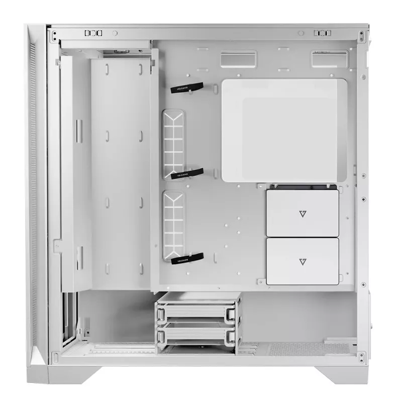 Modecom Volcano Expanse S Midi Tower pc-behuizing, ATX/micro-ATX/mini-ITX, gehard glas, USB-C, videokaart tot 430 mm, wit