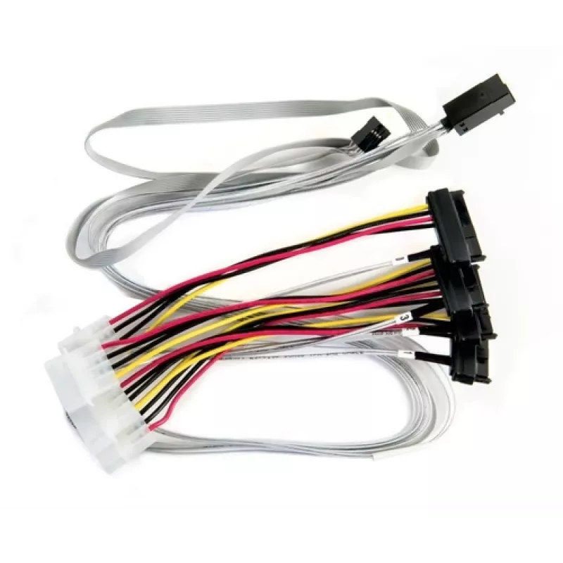 Microsemi Adaptec - Interne SAS-kabel - met sidebands - SAS 6Gbit/s - 4-Lane - 4x Mini SAS HD (SFF-8643) (M) naar interne voeding, 4-polig, in