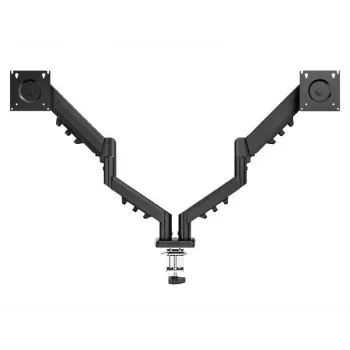 Bureau dubbele-arm monitorsteun TRACER TRAUCH47660 — verstelbare metalen armen, max. 18 kg, VESA tot 100×100, voor 13 inch–32 inch schermen