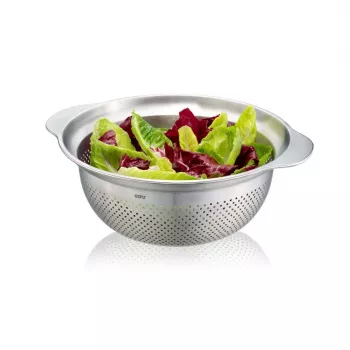 GEFU PREMIO G-28132 keukenzeef, 27 cm roestvrijstalen gaaszeef, handmodel