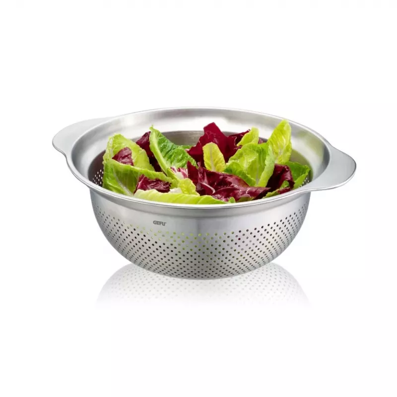 GEFU keukenzeef PREMIO G-28132, 27 cm roestvrijstalen gaas, handzeef