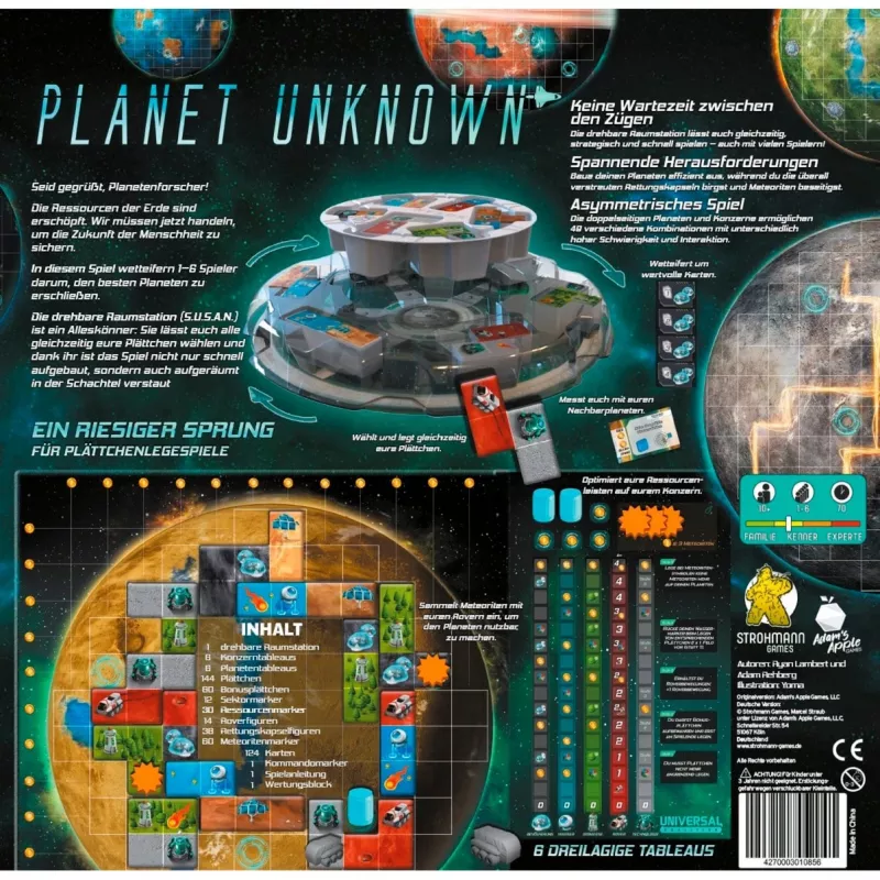 Planet Unknown, bordspel