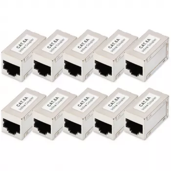 Digitus CAT 6A afgeschermde modulaire koppelingen 10 stuks RJ-45 goudcontacten