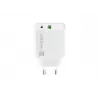 Netvoedingssnellader NATEC RIBERA 12V 20W USB-C PD 3.0 + USB-A Samsung AFC wit