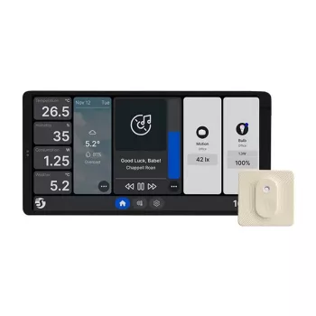 Dual Control Panel Shelly Wall Display X2 WiFi/BLU (zilver) + BLU H&T