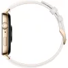Watch Fit 3 (Solo-B19V), smartwatch goud/wit, leren bandje in wit