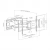 Sbox PLB-7486 kantel- en draaibare tv-wandbeugel, 43-100 inch, tot 120 kg, VESA 800x400