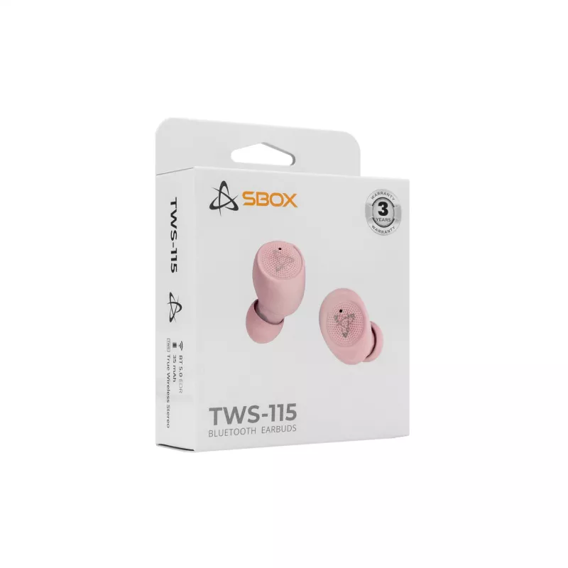Hoofdtelefoon SBOX EB-TWS115 roze