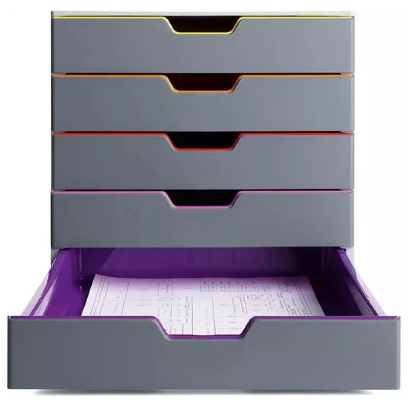 Durable VARICOLOR 5 Ladebox, 5 laden, meerkleurig