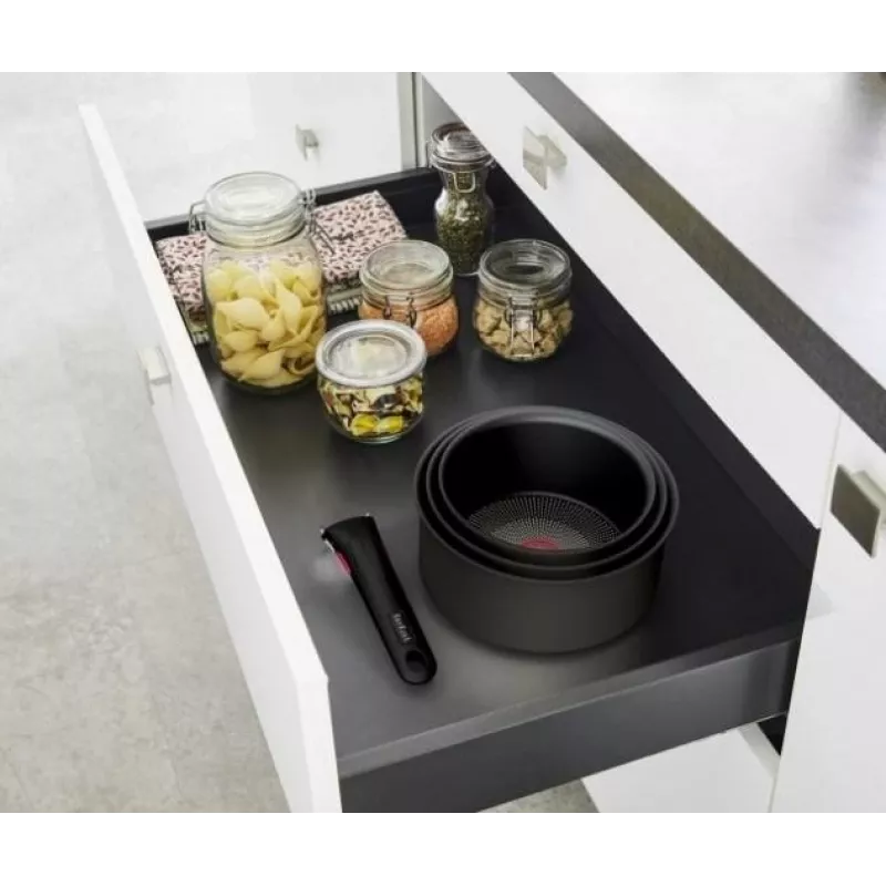 TEFAL Pannenset, 4-delig | L7649453 Ingenio Ultimate | 16/18/20 cm | aluminium | zwart