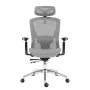 Draaibare bureaustoel mark adler Expert 5.3 grijs mesh – ergonomisch, hoogteverstelbaar, lendensteun, hoofdsteun, armleuningen