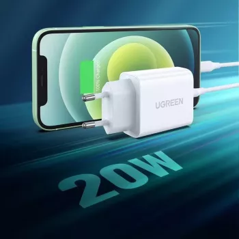 Ugreen USB Power Delivery 3.0 Quick Charge 4.0+ 20W 3A voeding (wit)