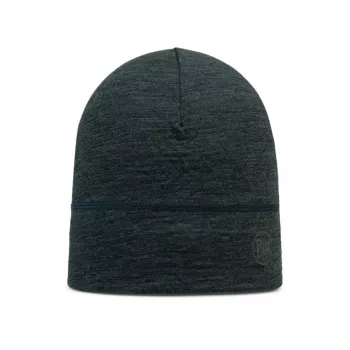 Beanie Buff Merino Lightweight Multistripes Forest — Buff lichte merinowollen muts, unisex, donkergroen, 125 g/m²