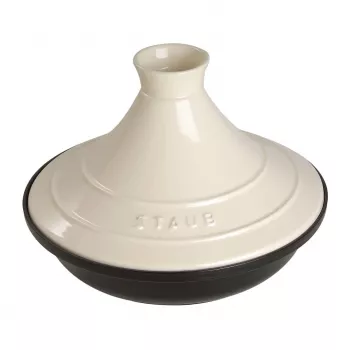 Tajine Staub servies - 28 cm, beige-zwart