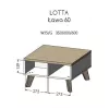 Cama LOTTA 60 salontafel Wotan-eiken/mat zwart