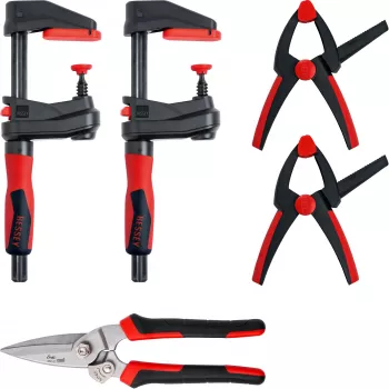 Klemmset Bessey DIY-SET1-A 5-delig inclusief 4 klemmen en plaatsschaar