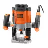 Router/trimmer Black & Decker KW1200EKA-QS — compacte bovenfrees met instelbare diepte-instellingen, ergonomisch ontwerp