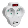 Elektrische dubbele stopcontact-splitter MACLEAN MCE336E met 2 USB-aansluitingen, Type E