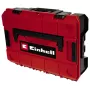 Einhell 4540019 E-Case S-F systeemkoffer met rasterschuim, spatwaterbestendig, polypropyleen, draagvermogen 25 kg, zwart/rood