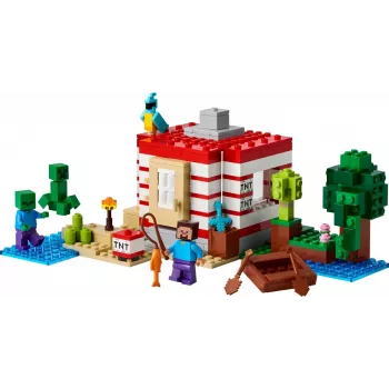 LEGO Minecraft set 21275 TNT junglehuis bouwspeelgoed, 287 onderdelen, 2 minifiguren, vanaf 8 jaar